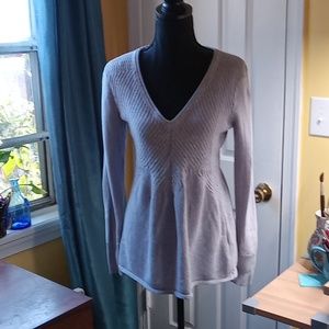 Calvin Klein Jeans V neck sweater women's SP in blue and white 100% cotton